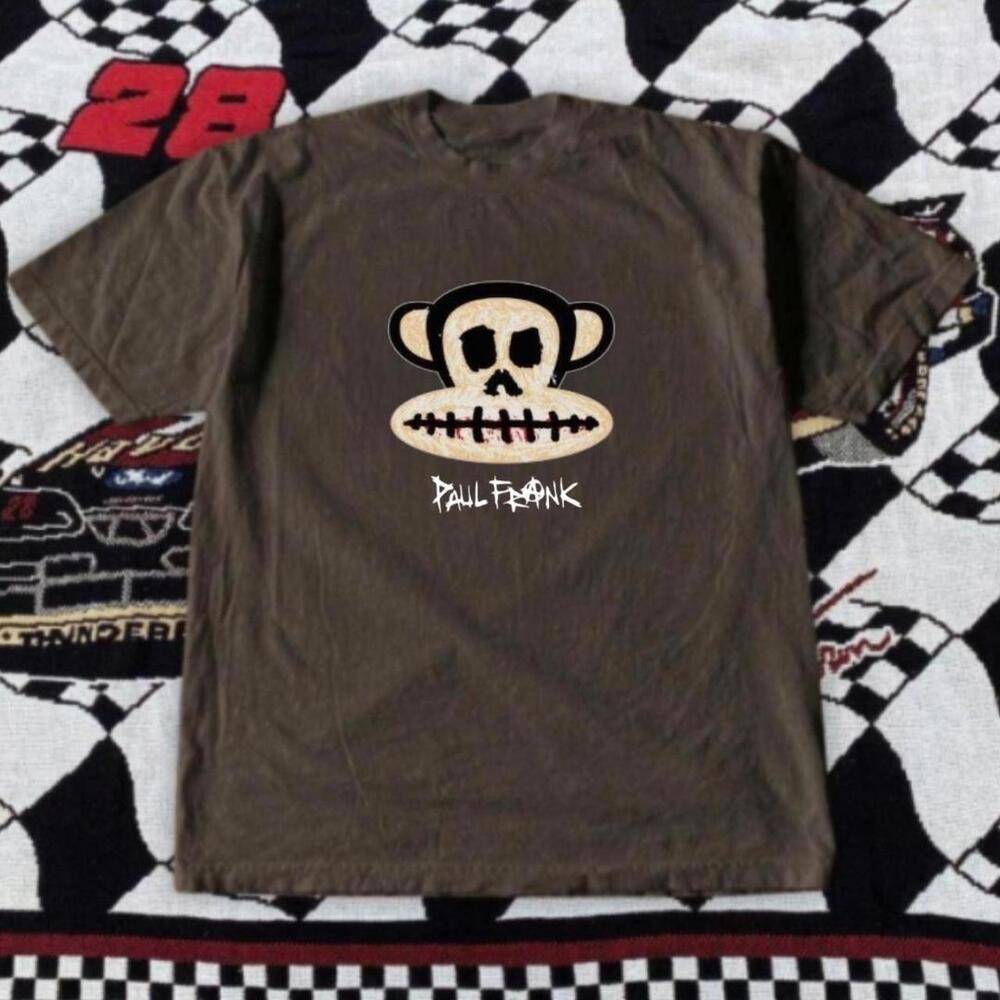 Gildan Men Brown T-Shirt Paul Frank Brown Skull Tee